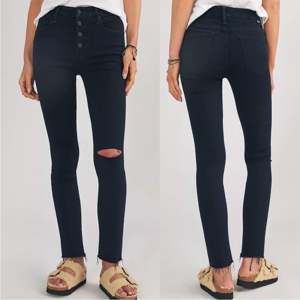 MOTHER The Pixie Ankle Fray Jean in Holding Hands Tightly Size 30 EUC